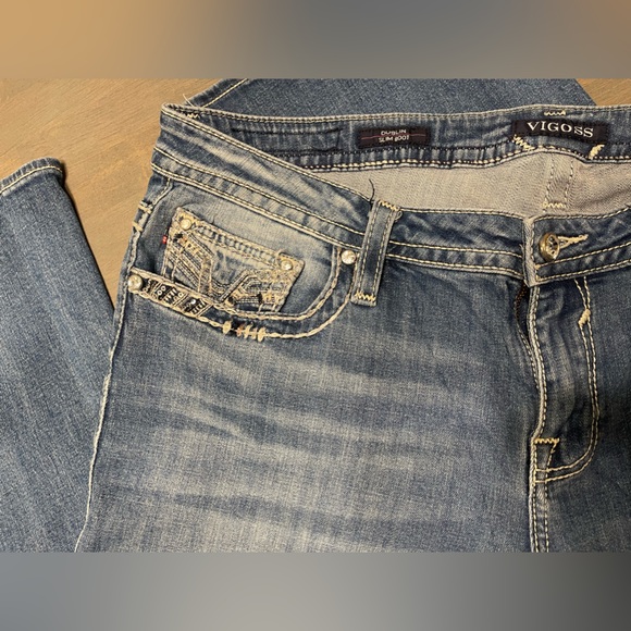 👖 VIGOSS • Slim Boot • Heritage Fit Jeans | Size: 15/16 Long - Picture 3 of 10